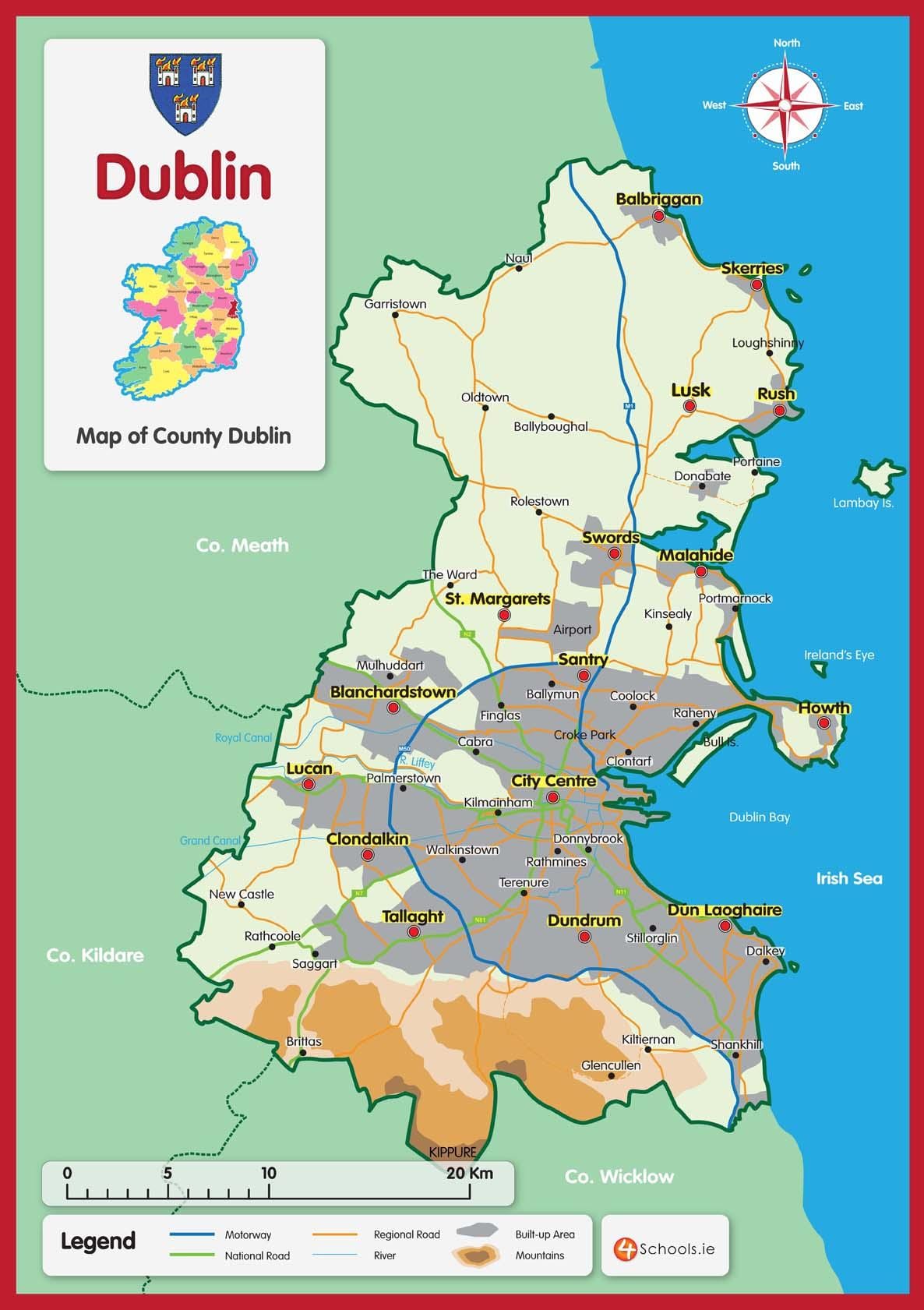 карта Даблин