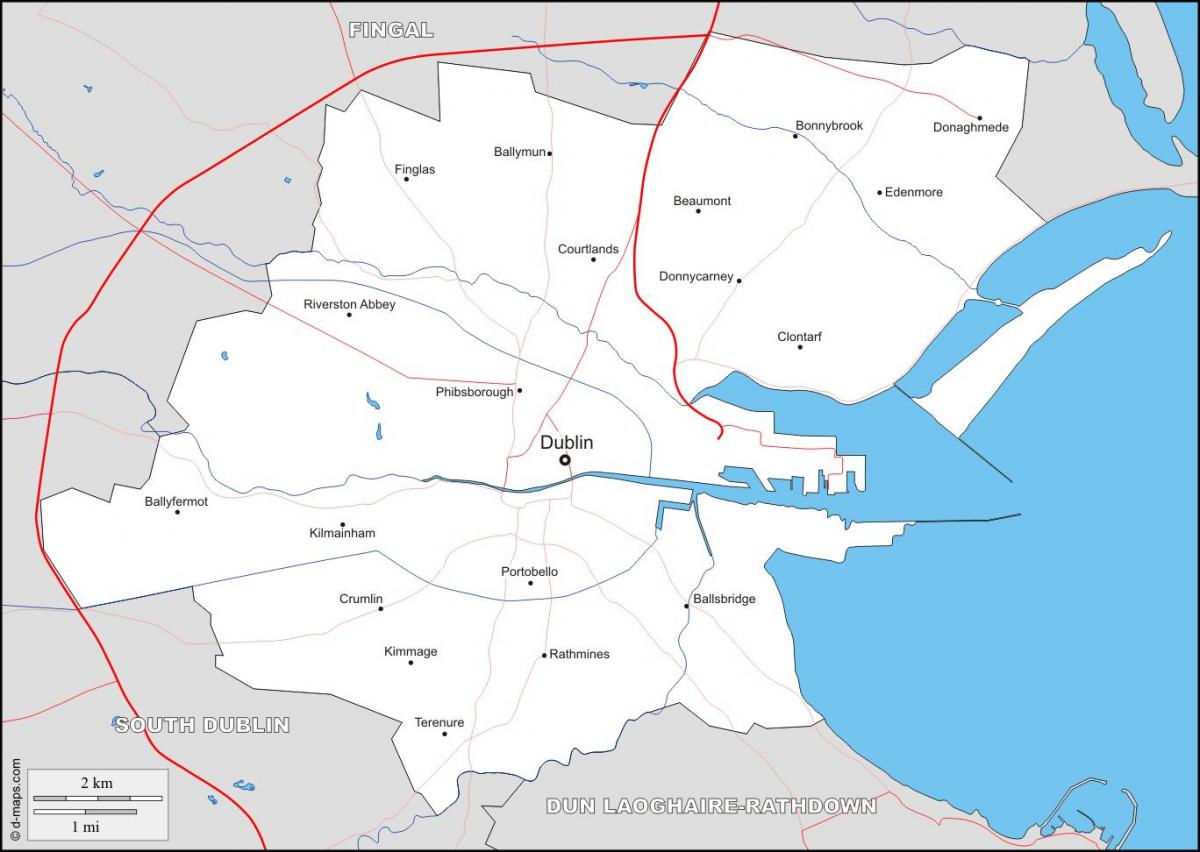 мапа насеља Даблину