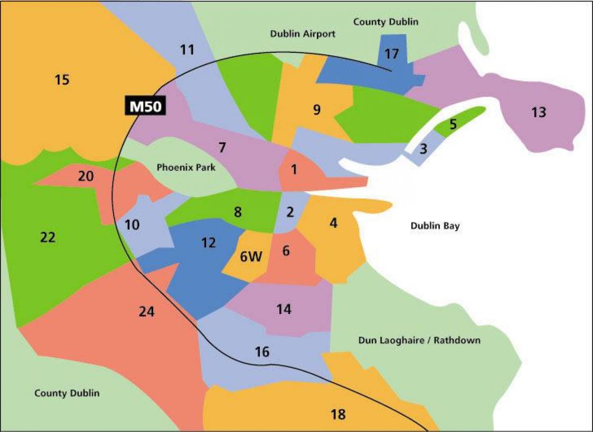 карта Даблин области